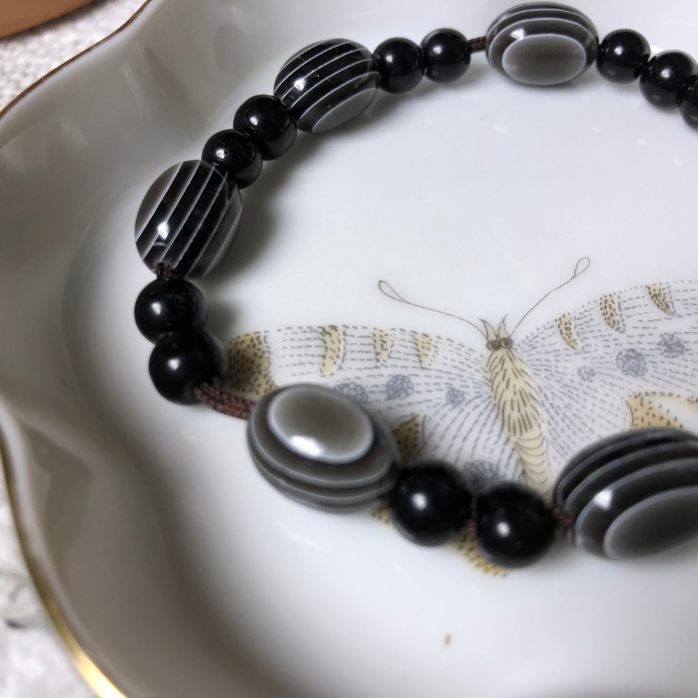 Glass bead art bead‎ adjustable bracelet - Picture 5 of 5